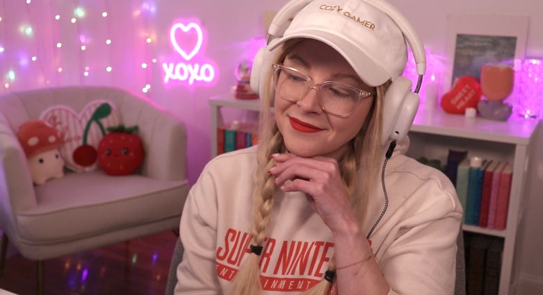 Violet in her stream room
