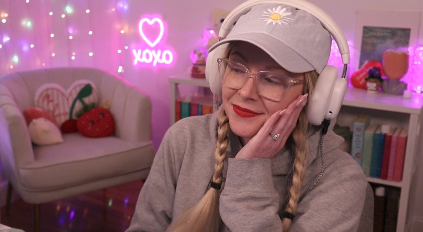 Violet in her stream room