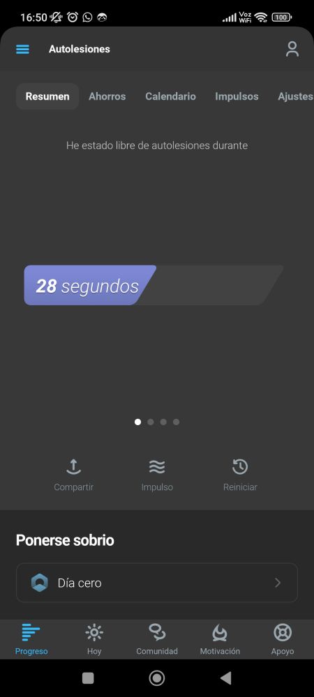 app i am sober with 28 seconds on the mark