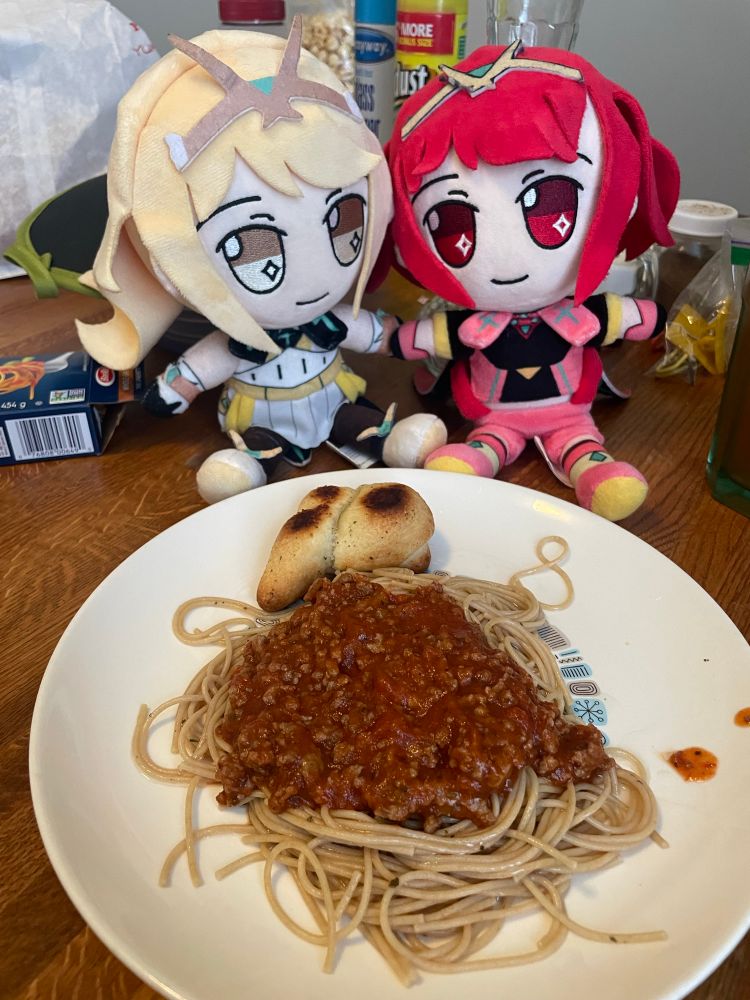 Mythra & pyra plush and spaghetti 