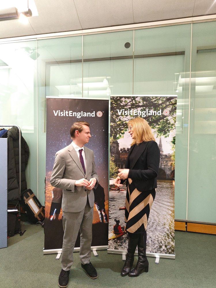 Josh meeting with Julia from RBWM at the Visit England drop in session