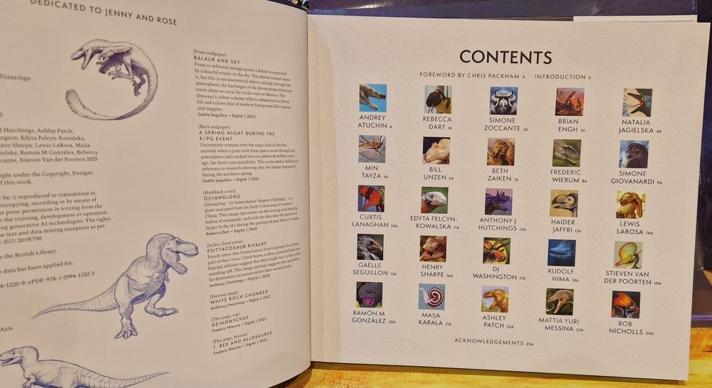 Contents page, showing list of artists included. 