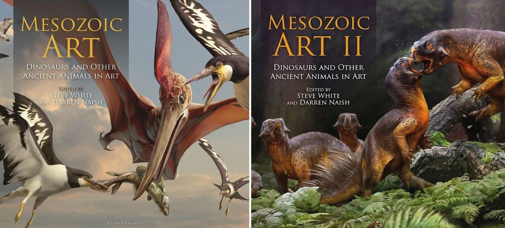 Covers of Mesozoic Art and Mesozoic Art II together.