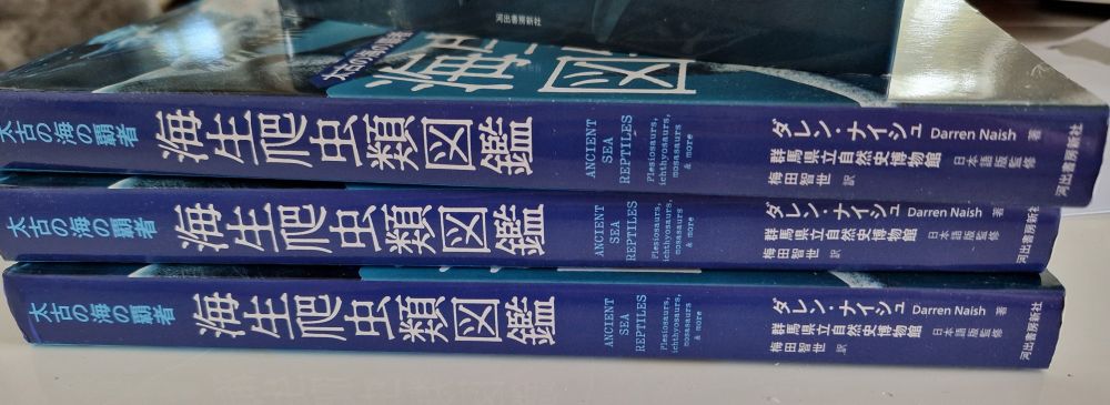 Spines of three copies.