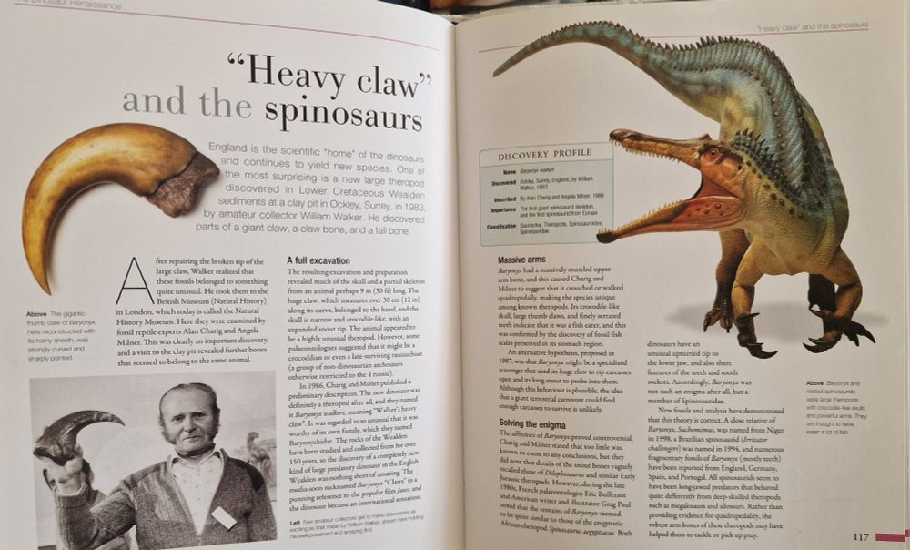 Pages from GDD on the discovery of Baryonyx. 
