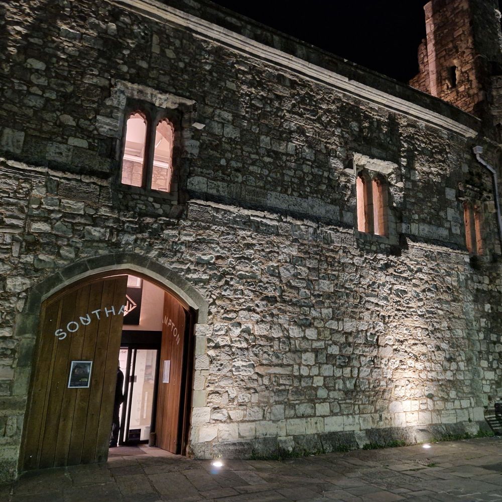 God's House Tower at night.