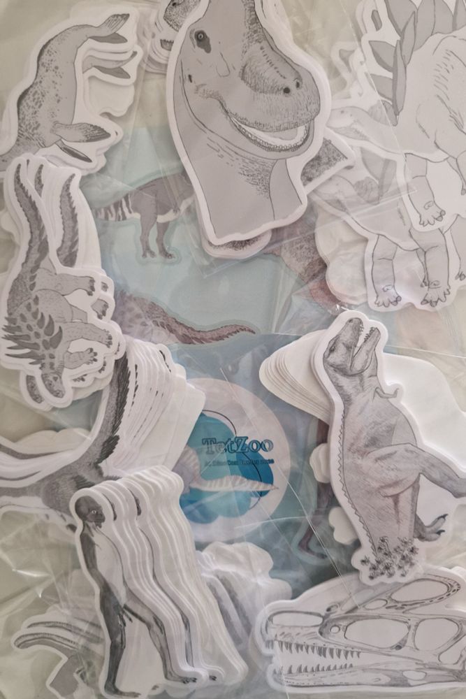 Dinosaur-themed stickers