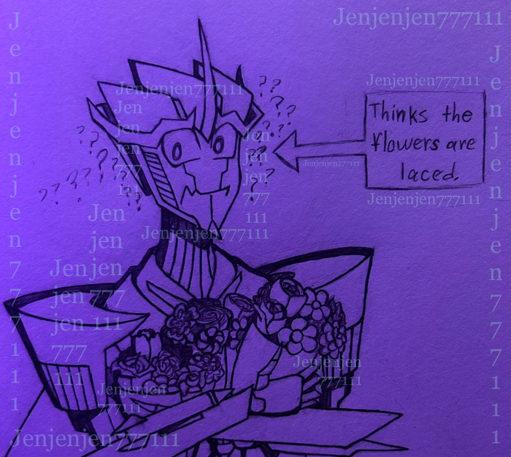 The same image but with a purple filter.