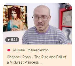 Anthony Fantano reviewing Chappell Roan's The Rise and Fall of a Midwest Princess where he looks like he's gonna cry in the thumbnail