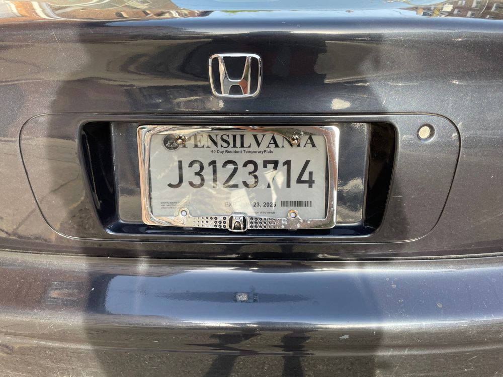  Fake license plate that’s spelled PENSILVANIA