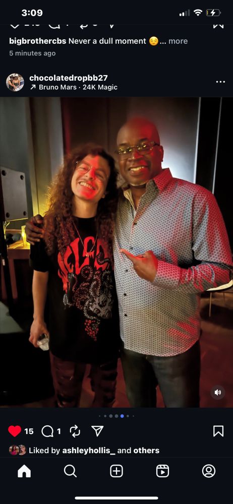 screenshot of Instagram post from chocolate dropbb27 of Quinn Martin and Clifton Williams