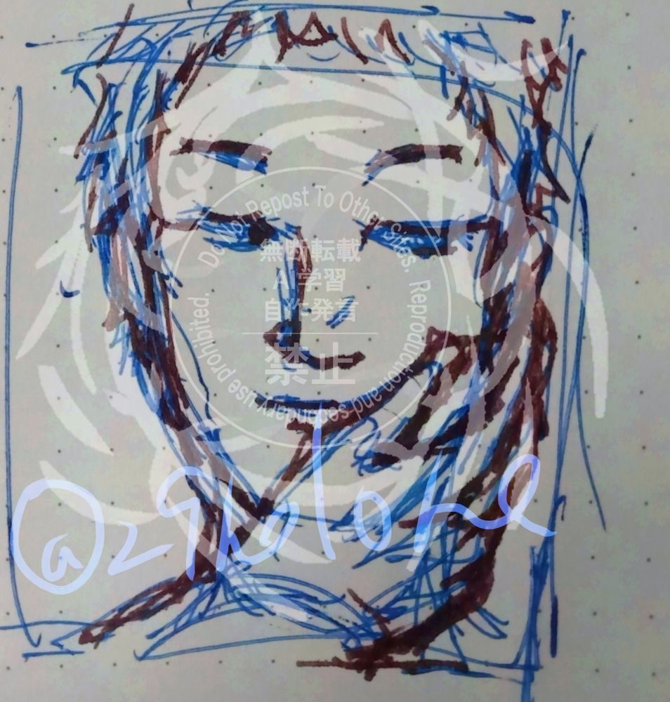 自創作BL「不確かな表面」の咲人ラフ