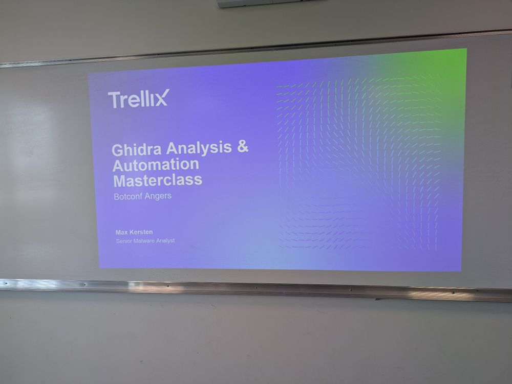 A picture of the workshop's title slide