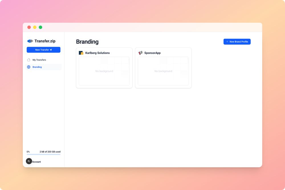 🖼️ Custom Branding is almost here!

✨ Stand out and look more professional when sending files.

🚀 Coming soon to the Pro plan!

👉 https://transfer.zip