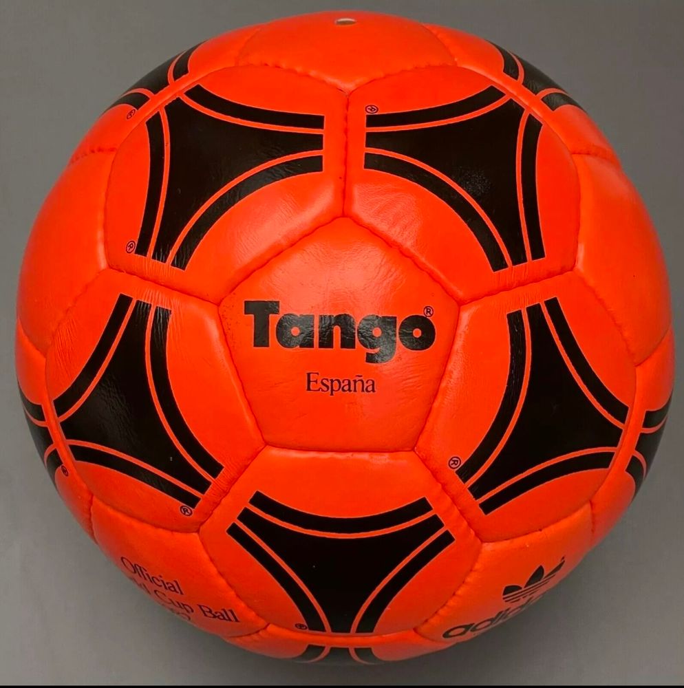 An orange Adidas Tango Espana football 