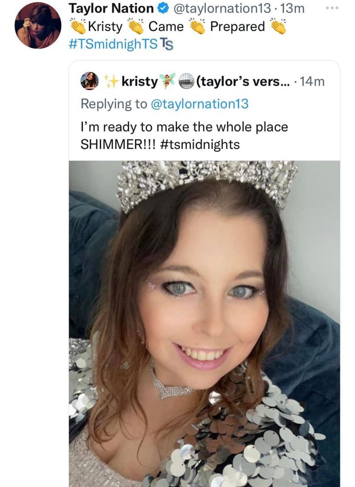 Taylor nation commenting on my photo 