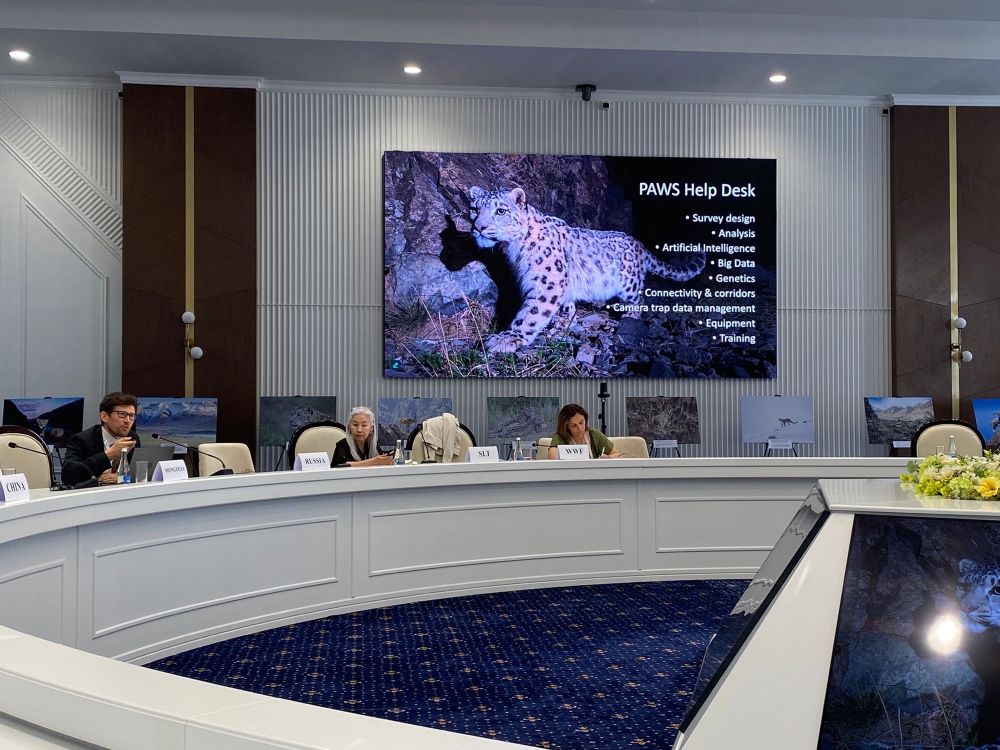 The GSLEP Steering Committee meeting in Cholpon-Ata, Kyrgyzstan. A presentation is being given at a large roundtable on PAWS