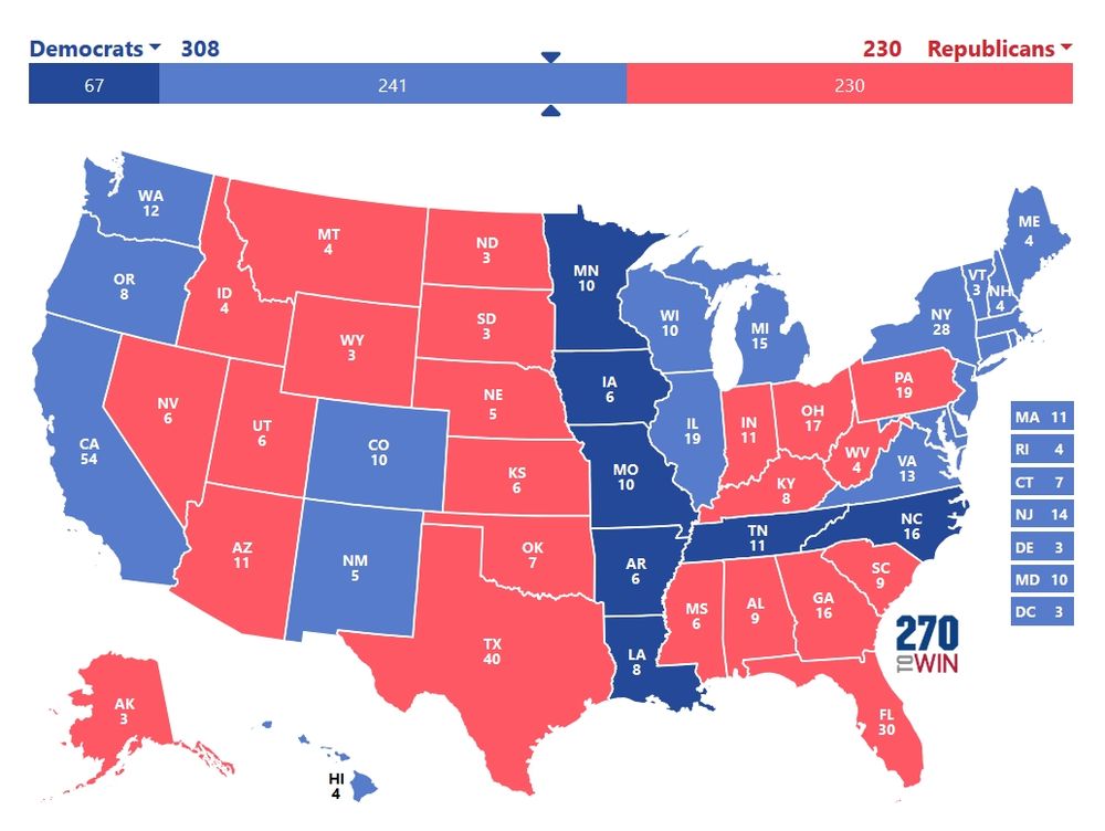 Election map with a conspicuously shaped region depicting a man with a big penis.