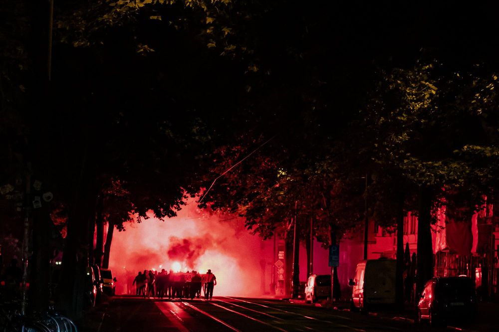 Pyro bei Spontandemo