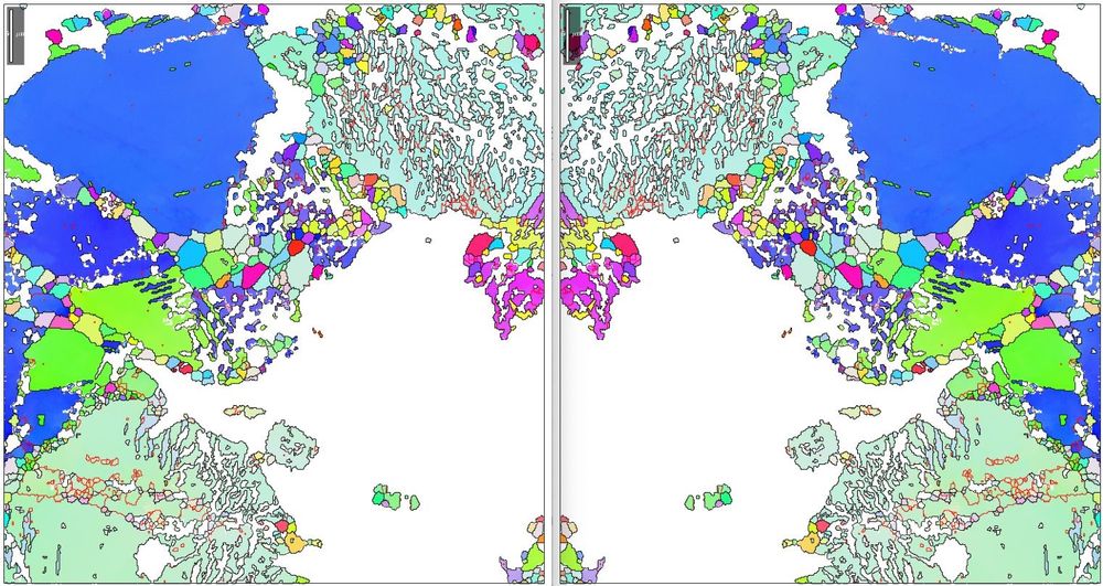 EBSD orientation map of plagioclase