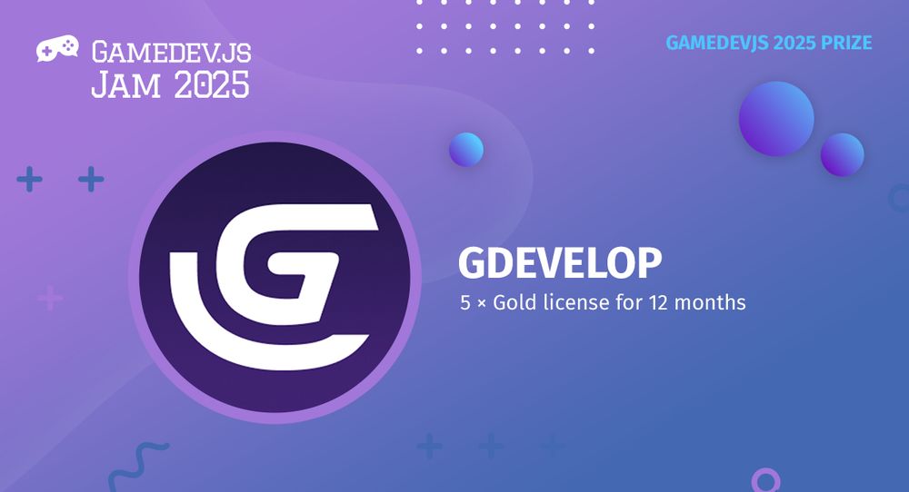 Gamedev.js Jam 2025 prize: GDevelop