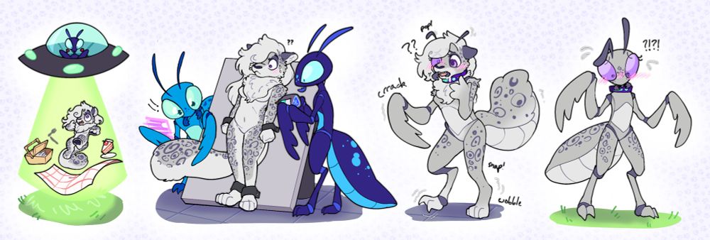 Eirini getting turned into a mantis-like alien creature :3