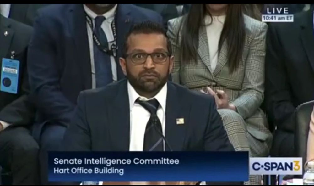kash patel looking dumbfounded at a hearing