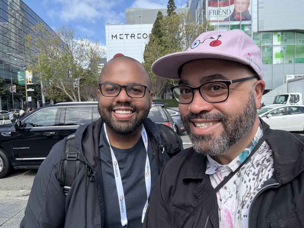 Caleb and Yegues from GADA on the streets of SF at GDC. 