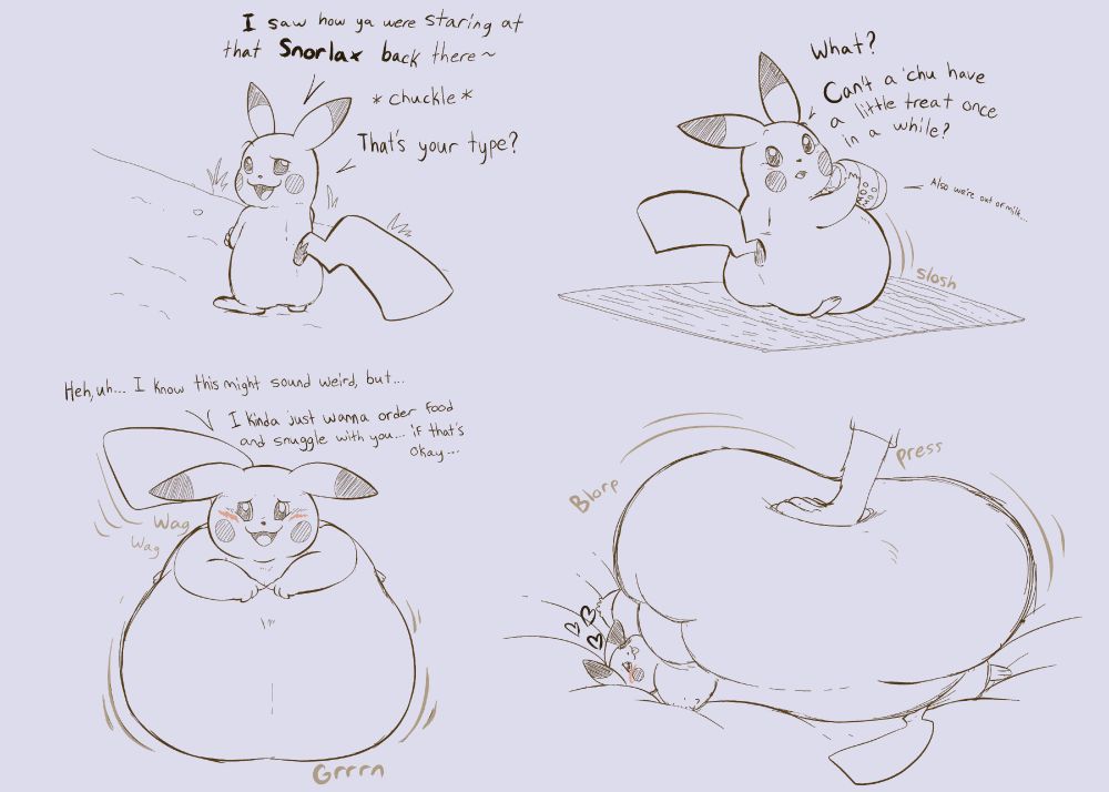 Pikachu weight gain sequence belly