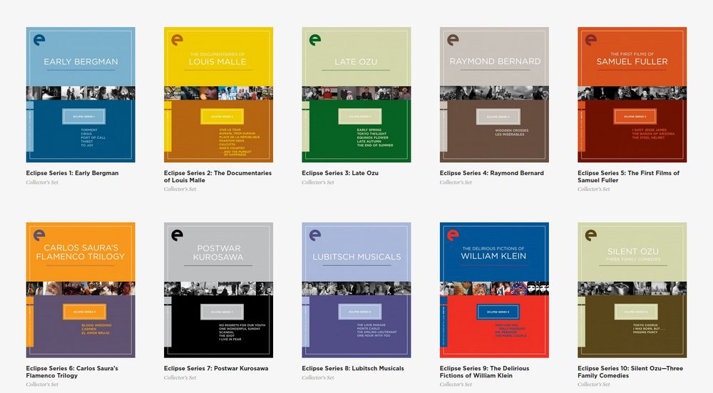 Eclipse box sets from Criterion Collection.