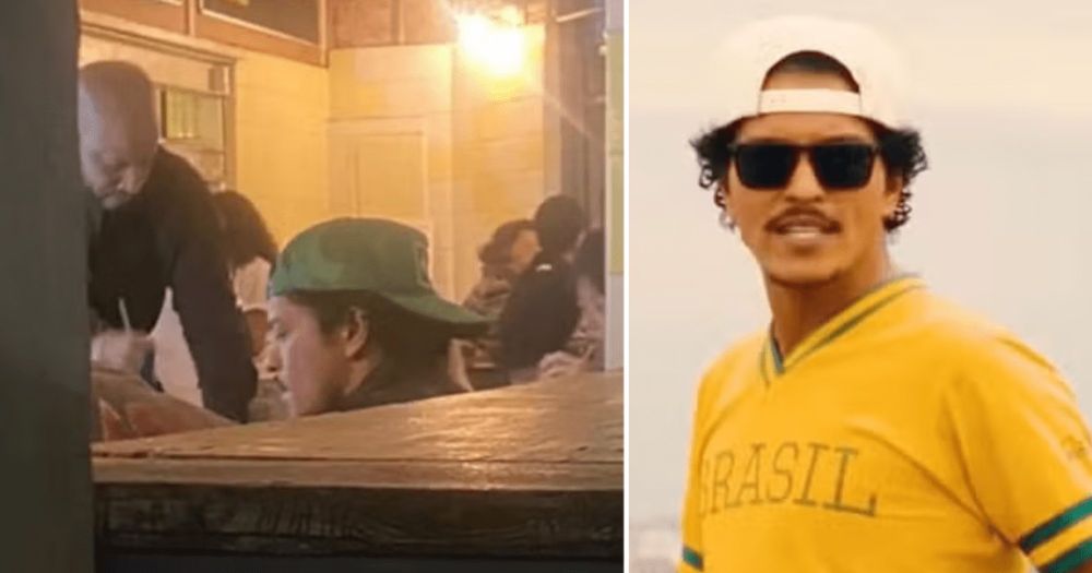 Bruno Mars no Brasil: Cantor comeu coxinha, dançou com cachaça na mão durante visita a bar em São Paulo