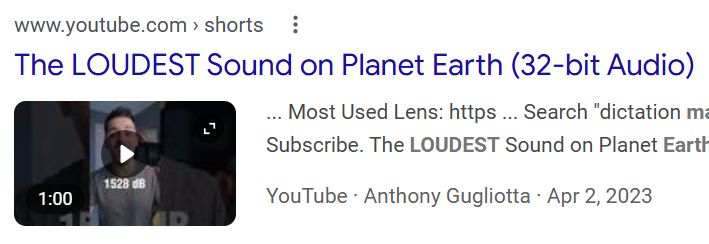 youtube thumb for The LOUDEST Sound on Planet Earth (32-bit Audio)
