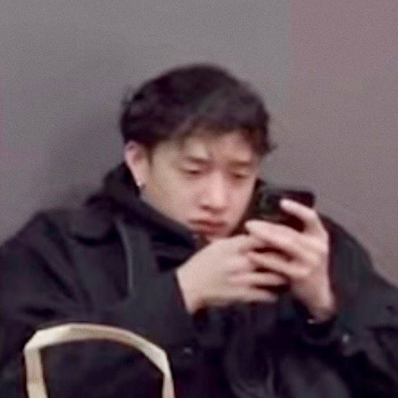 mashed potato bang chan scrolling him phone