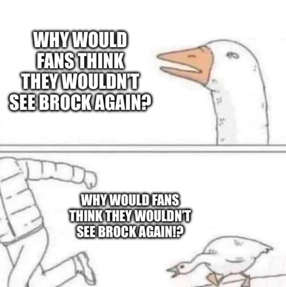 why would fans think they wouldn't see brock again?