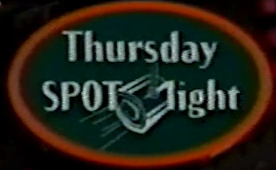 Comedy Central's graphic "Thursday Spotlight" from their 1994 promo.
