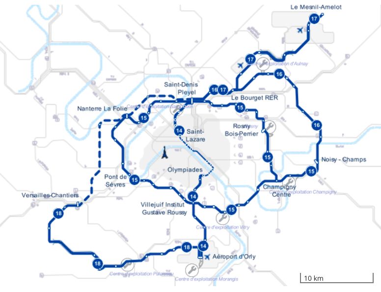 Grand Paris Express map