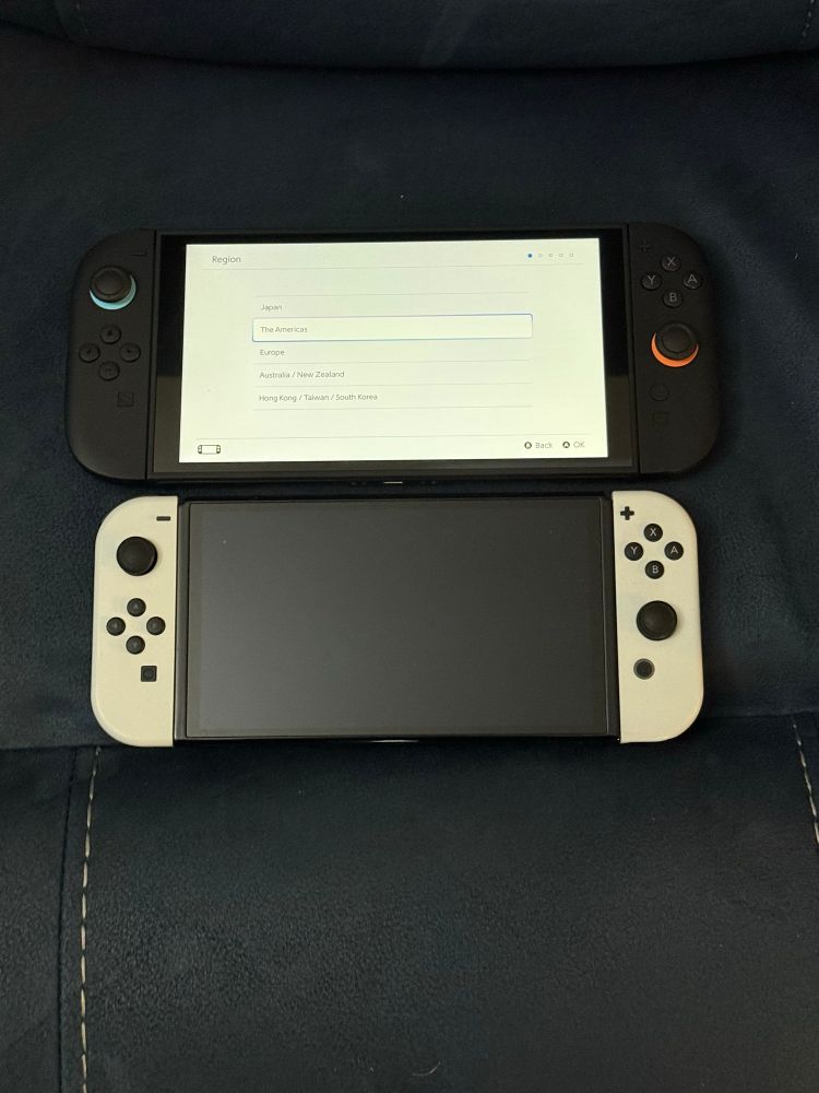 Switch 2 next to Switch OLED