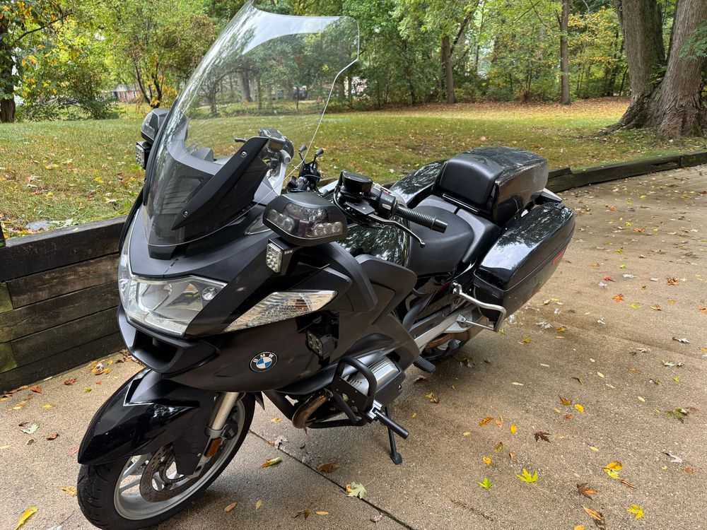 My motorcycle after 764 miles in 3 days. She’s dirty, but reliable. 