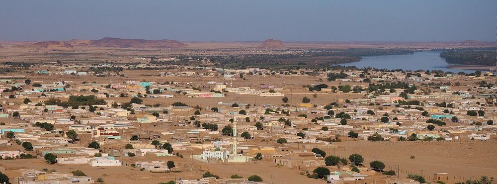 Vue sur Karima et la rivière Atbara au Soudan