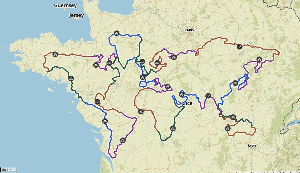 Un tour du monde sans quitter la France : nouveau record de GPS drawing pour Vincent Brémond • Weelz!