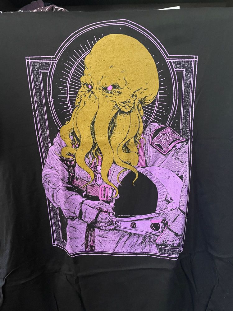 Cthulhu as astronaut in purple