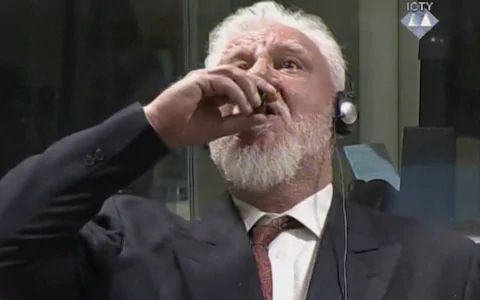 A guy chugging cyanide. 