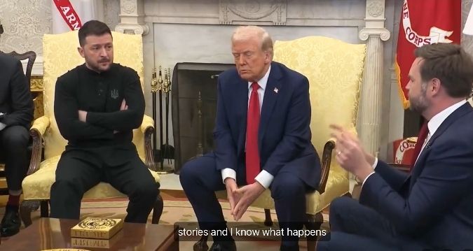 US president and VP harass Zelenskyy in oval office