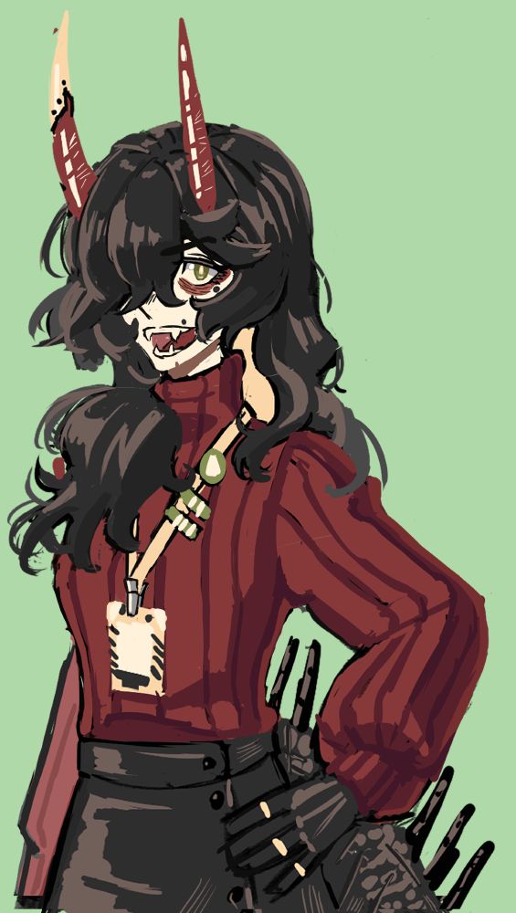 Same thing but now she has her mouth open.