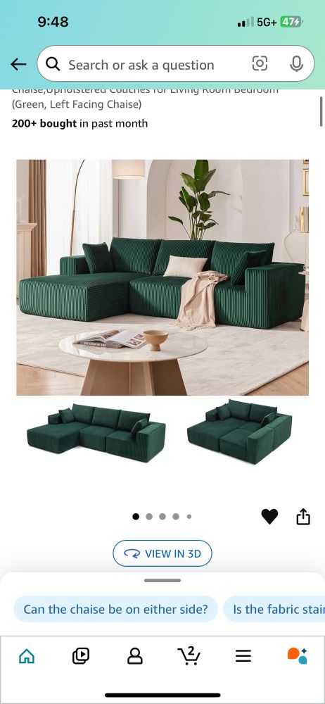 Green sectional sofa