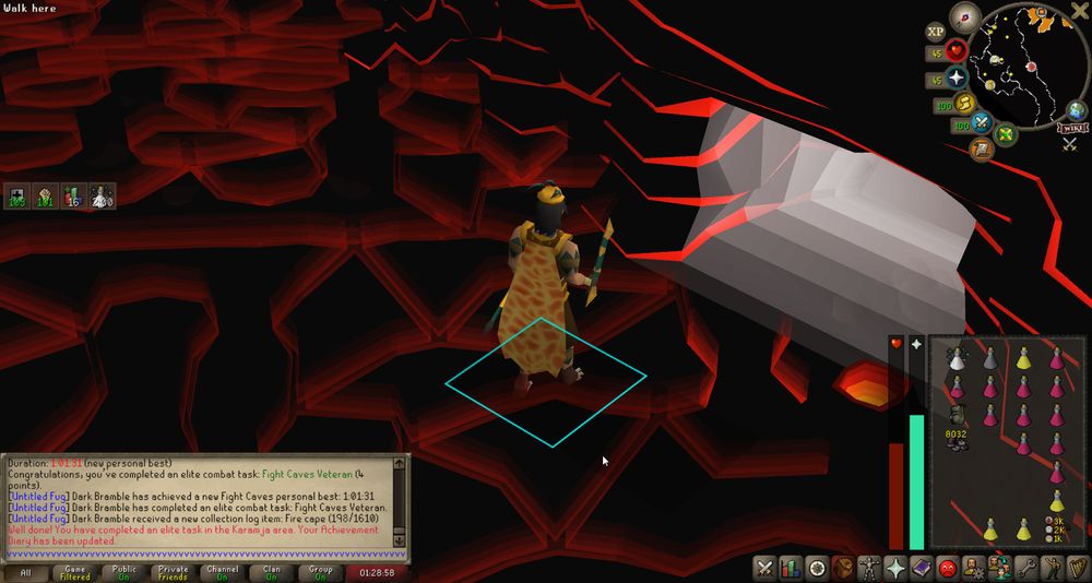 My ironman getting firecape in osrs