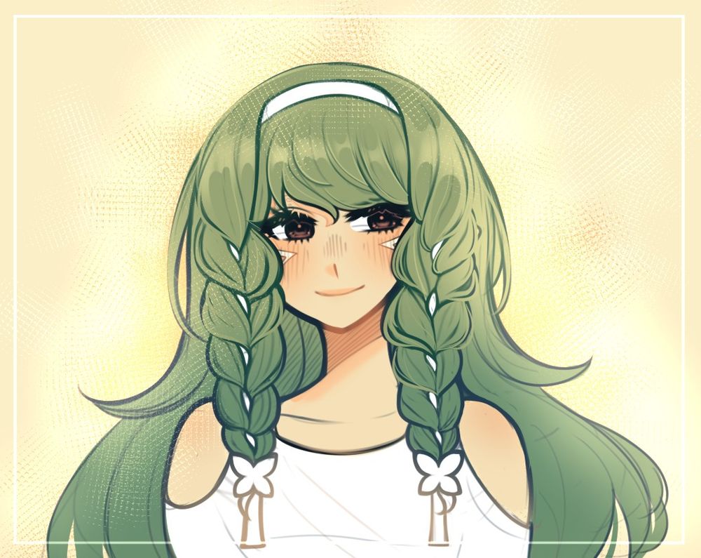a digital sketch : Eden Lost OC - A younger Verrona with similar haircut to a character from a movie that totally didn't make me cry again