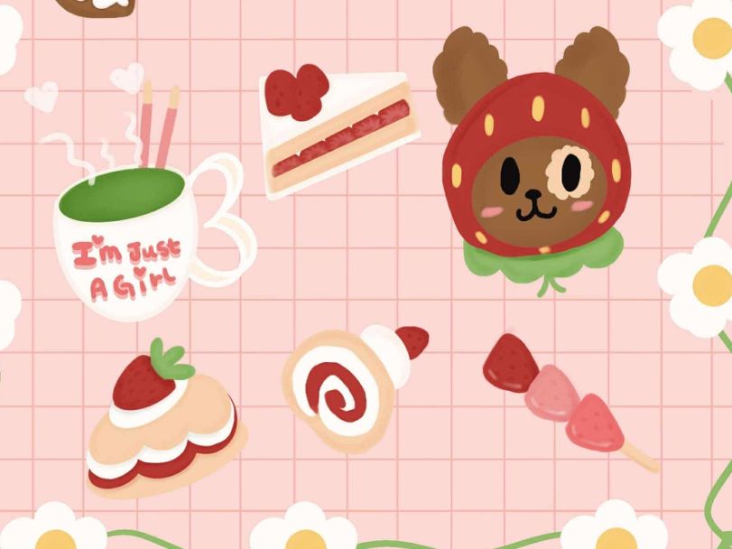 Cute strawberry themed sweets and treats 