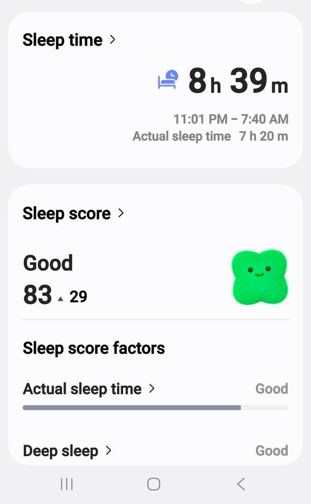 Lori's sleep monitor watch app