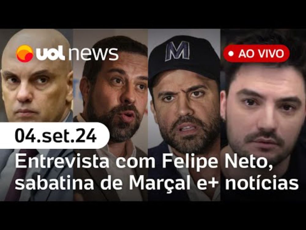 Pablo Marçal na sabatina UOL/Folha, entrevista com Felipe Neto; Musk x Moraes e+ notícias | UOL News